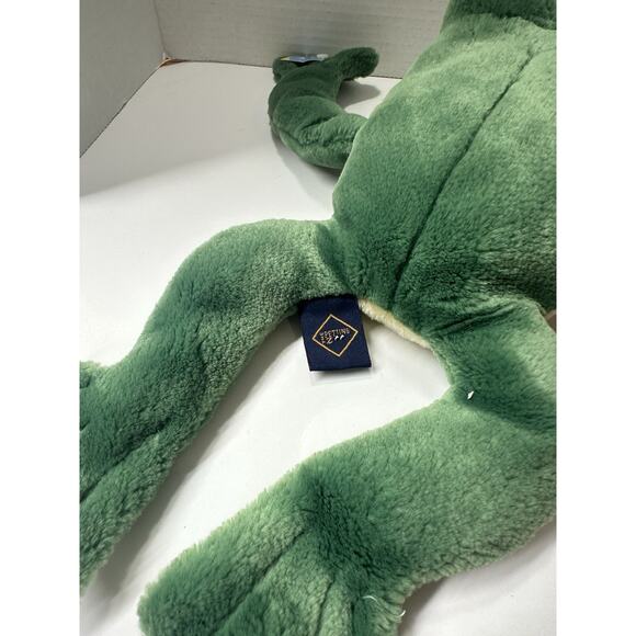 Vintage The Petting Zoo Plush Frog Green 18” Stuffed Animal Toy w/ Tag - Picture 4 of 6